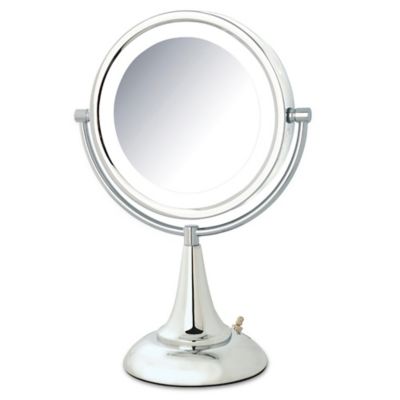 Buy Jerdon 1x/8x LED Tabletop Vanity Mirror in Chrome from Bed Bath & Beyond